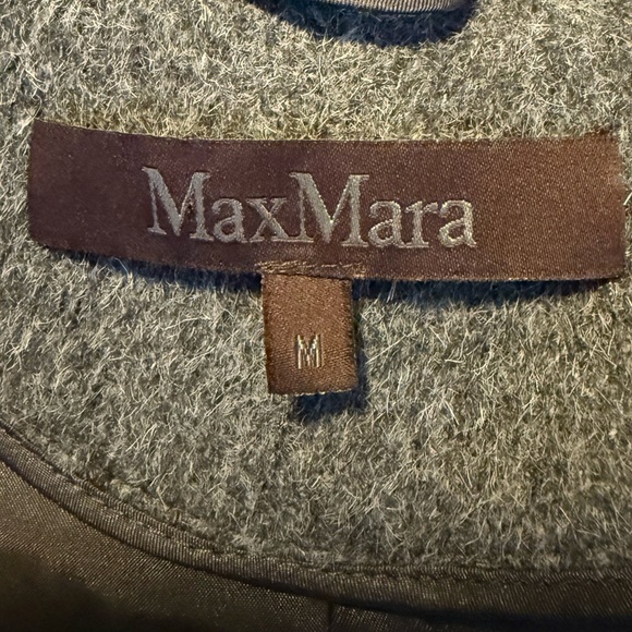 MaxMara Funnel Neck Short Sleeved Wool/Cashmere Blend Jacket - Picture 10 of 13